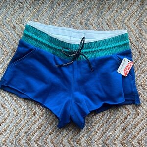 Free People Movement new wit tags Blue Athletic Shorts
